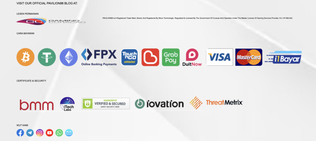 pavillion88-banking-option