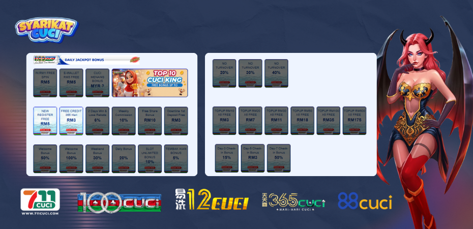 100cuci bonus and promotions