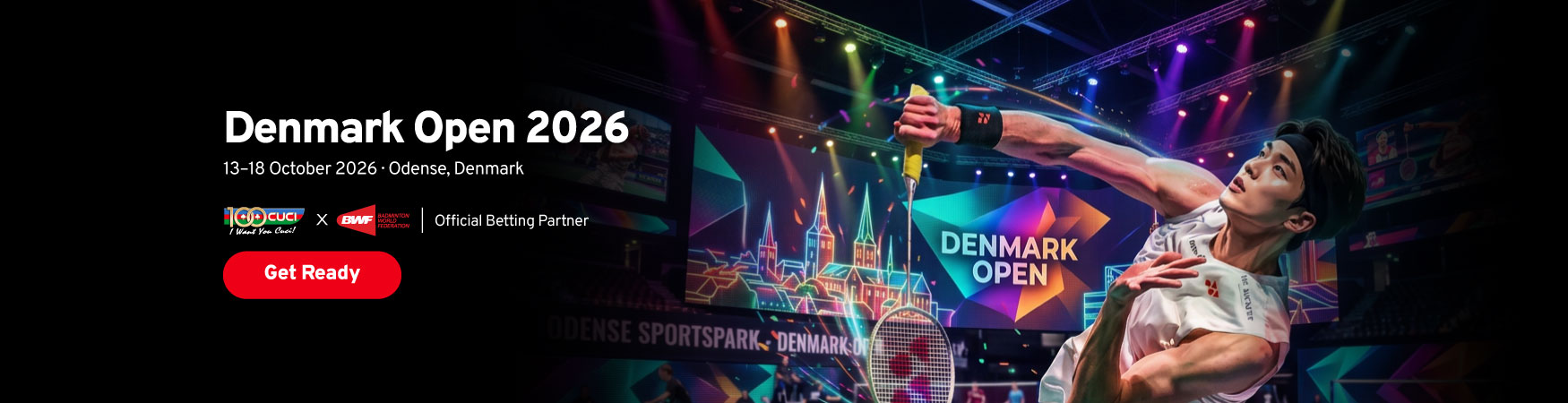 100Cuci Official Betting Partner of the BWF Denmark Open 2026