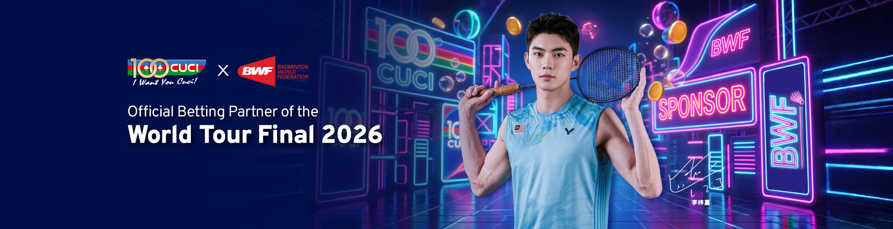 100Cuci Official Betting Partner of the BWF World Tour Finals 2026